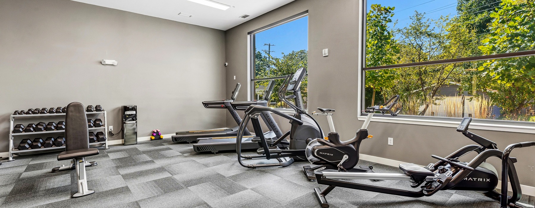room with exercise equipment