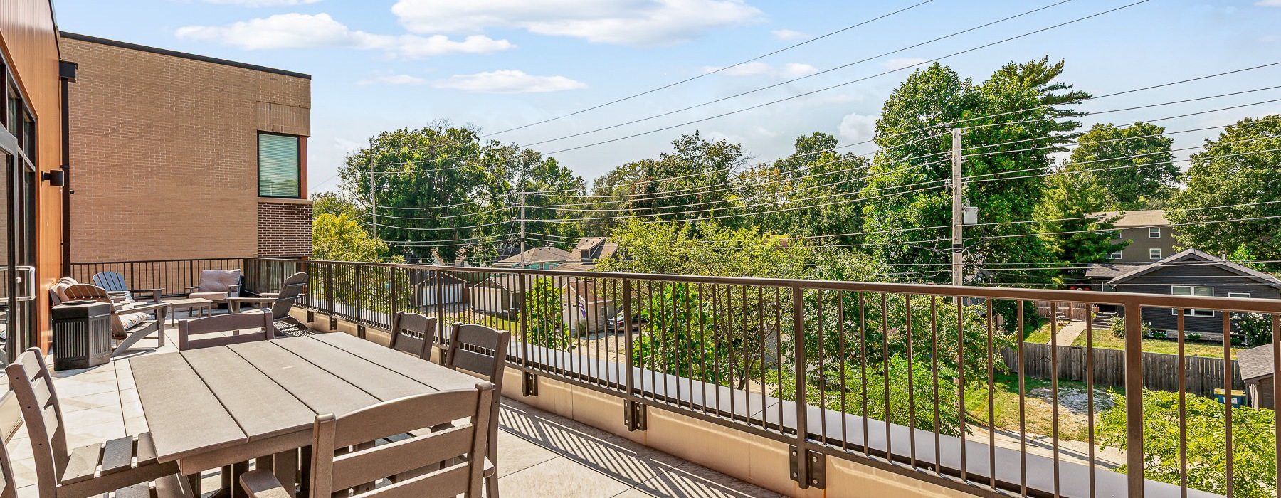 balcony with table and chairs